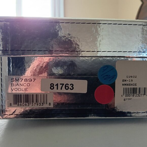 Sigerson Morrison Womens White Sandals Wedge Patent Leather Made in Italy - Picture 7 of 10